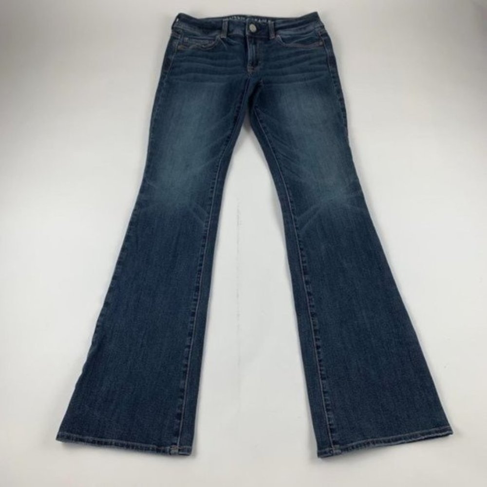 LONG American Eagle Ultra Dark Kick Boot Jeans 4L